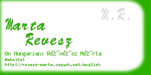 marta revesz business card